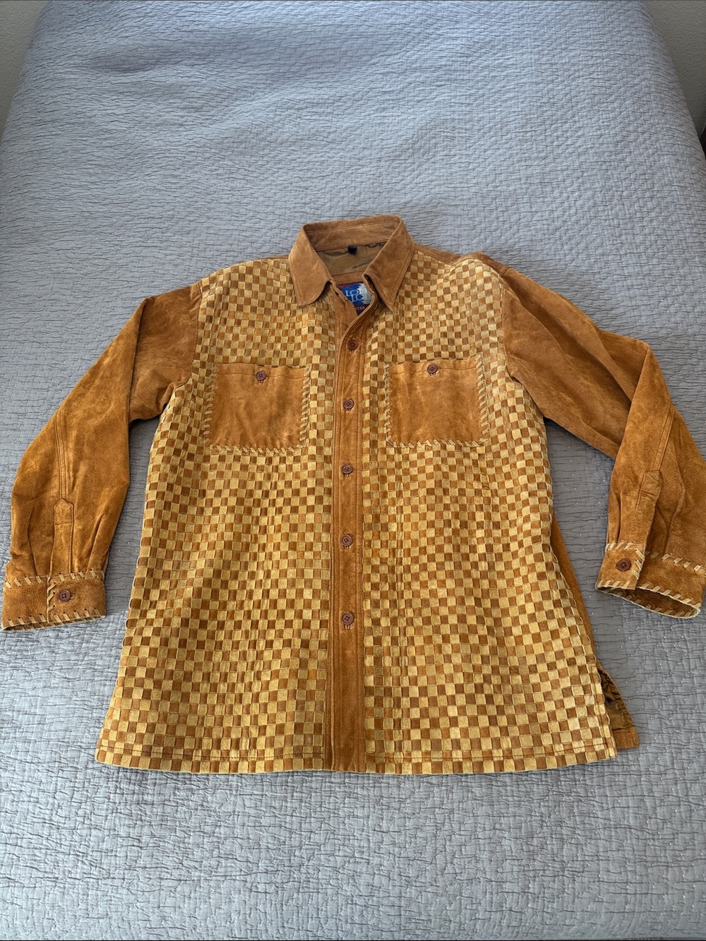 Lobi Lobi Leather Braided Shirt Jacket